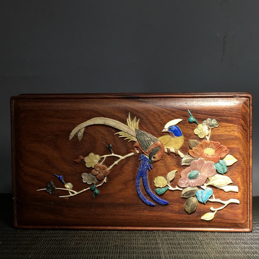 Hua Li Mu Bai Bao inlaid multi treasure box