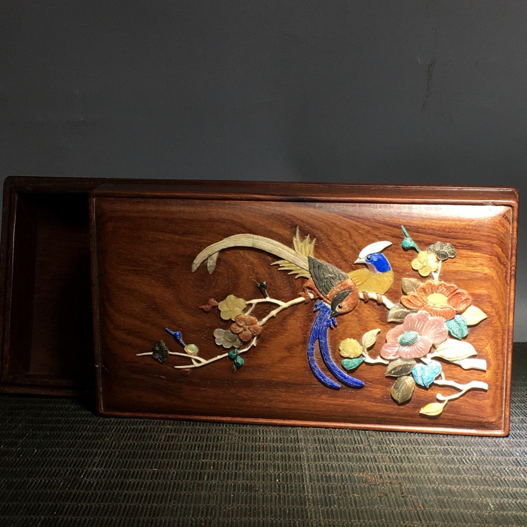 Hua Li Mu Bai Bao inlaid multi treasure box