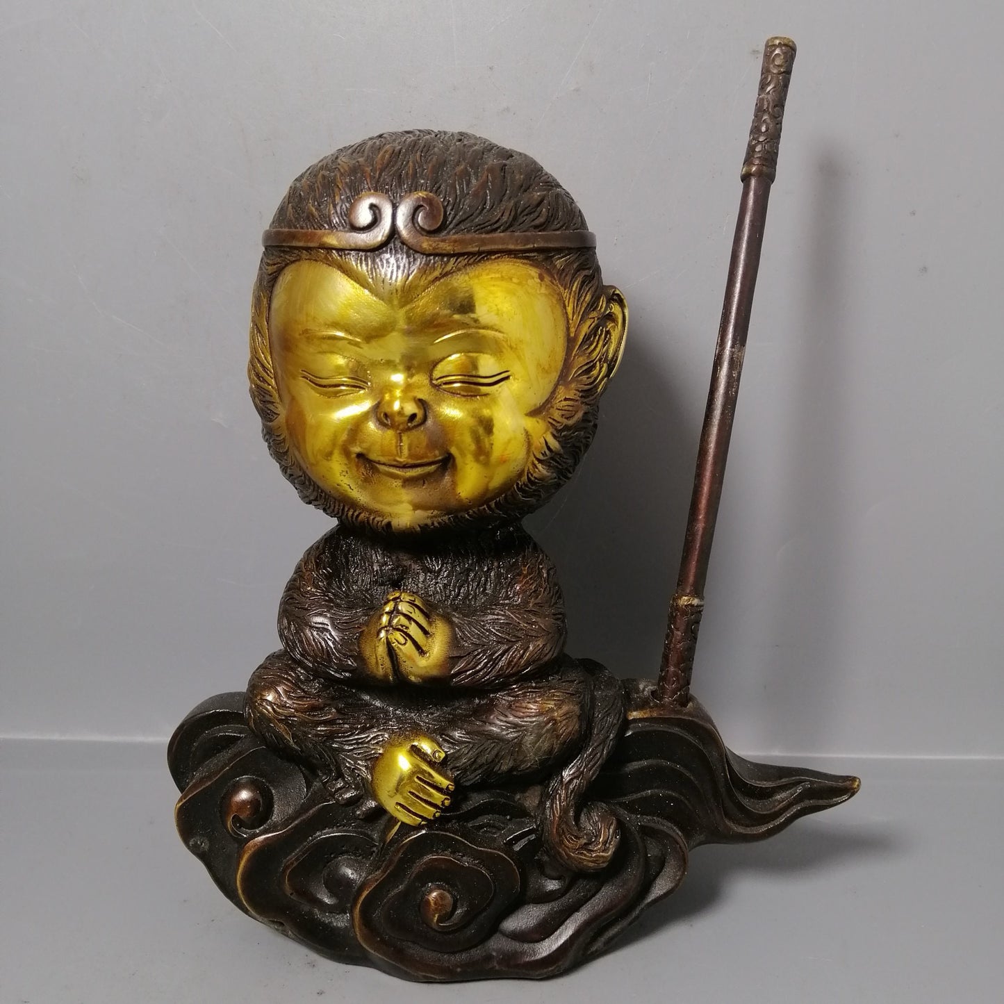 Chinese antique pure copper Sun Wukong ornaments