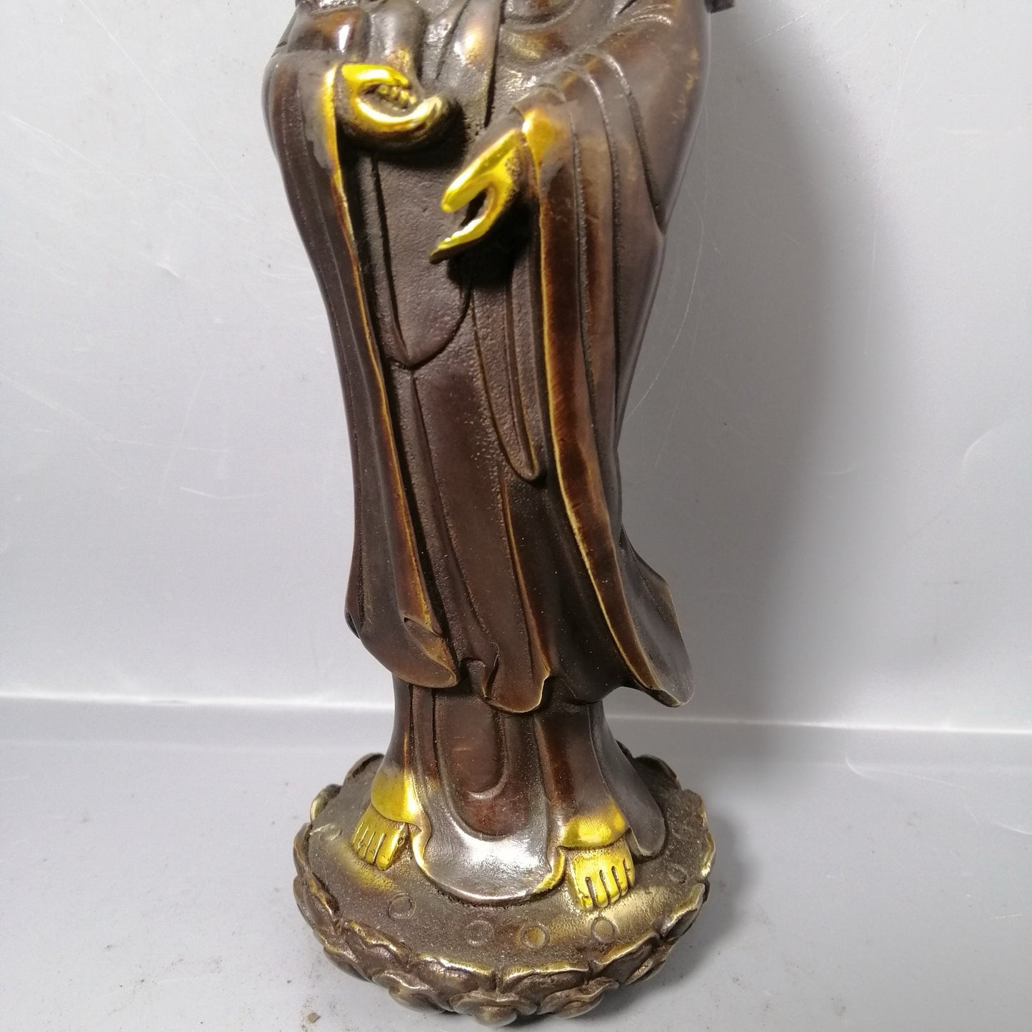 Chinese antique pure copper Guanyin ornaments