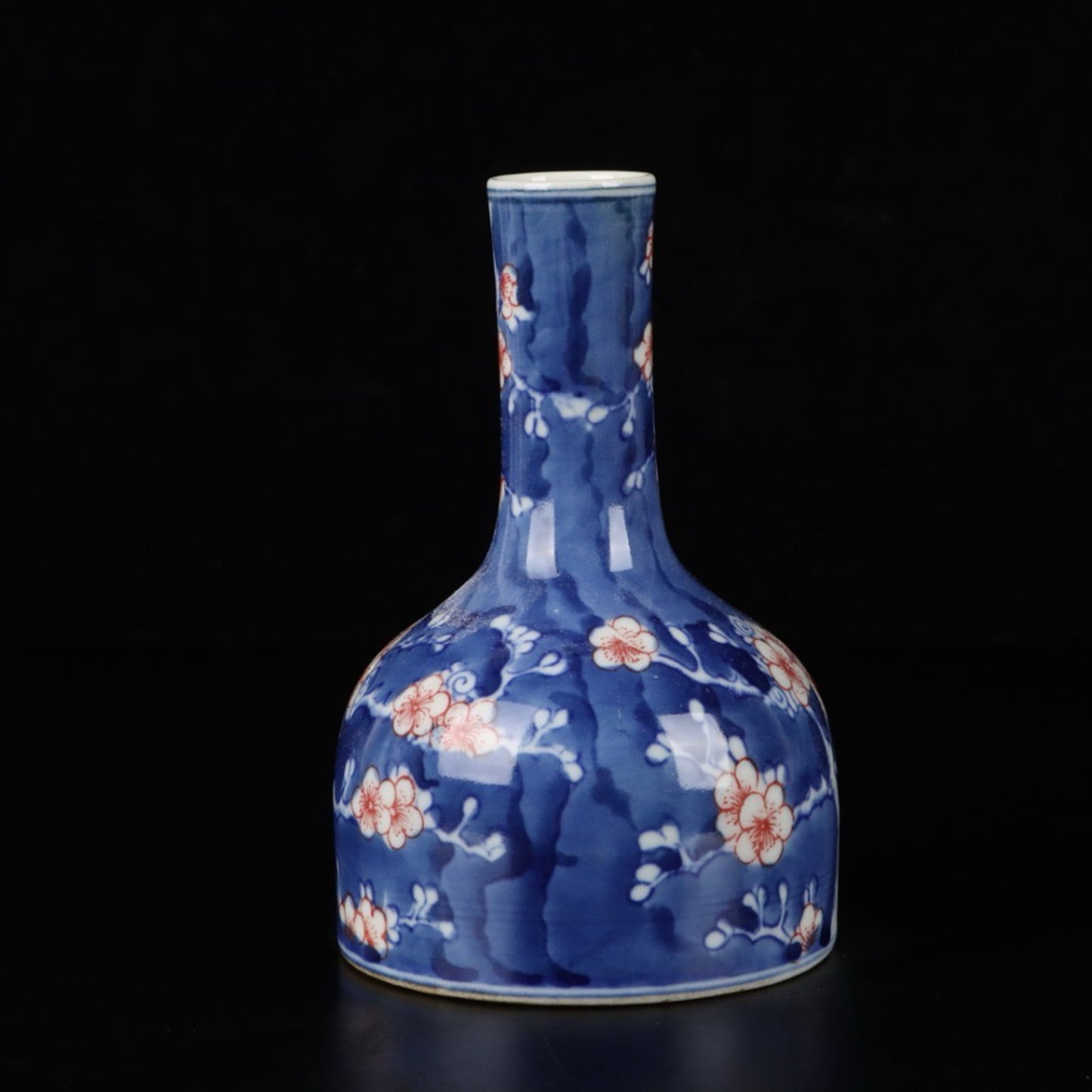 Ceramic blue and white glazed bell jar
