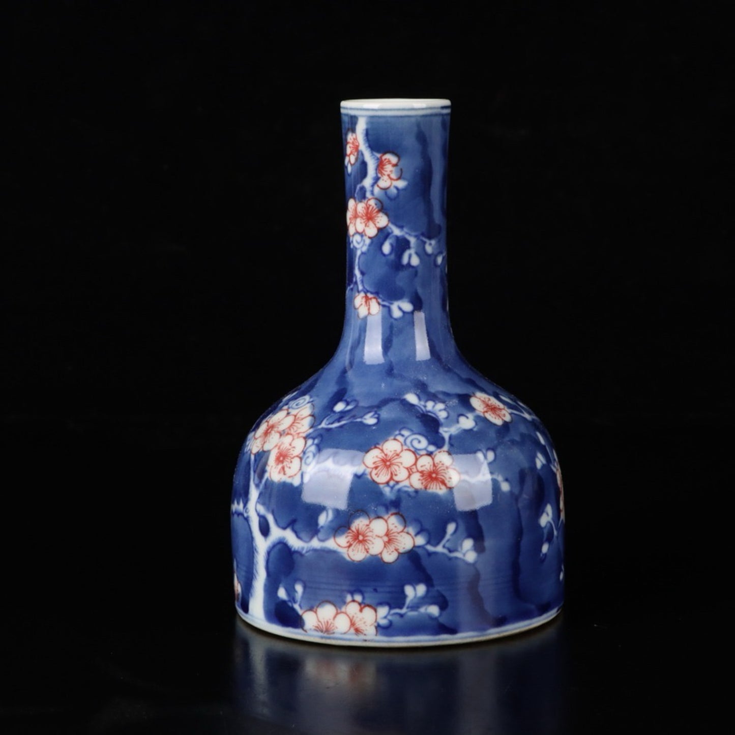 Ceramic blue and white glazed bell jar