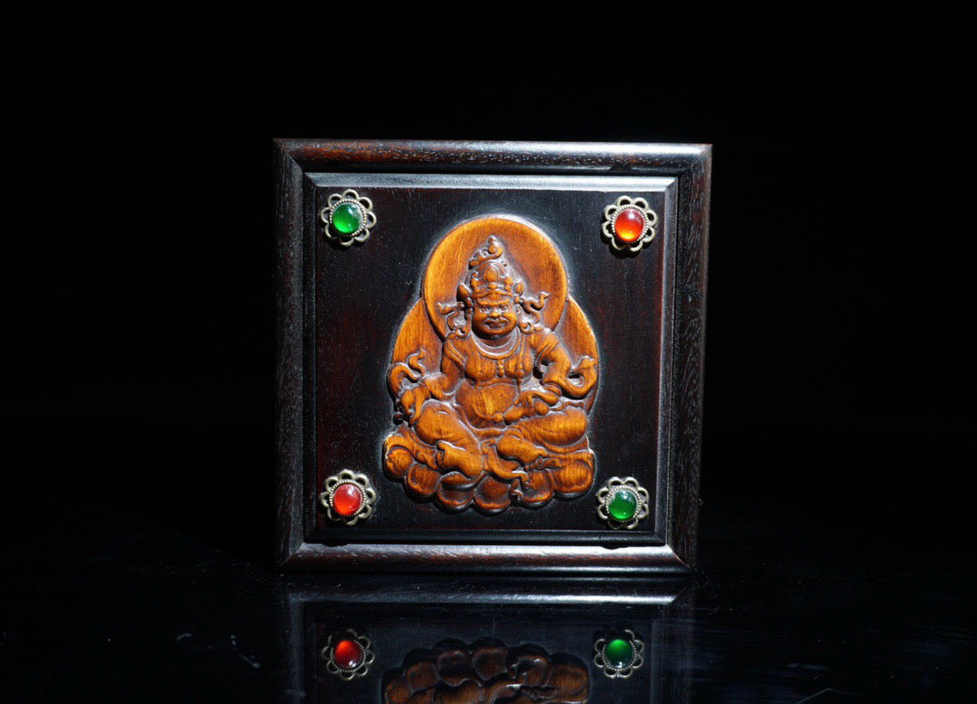 Black sandalwood inlaid boxwood sliding box