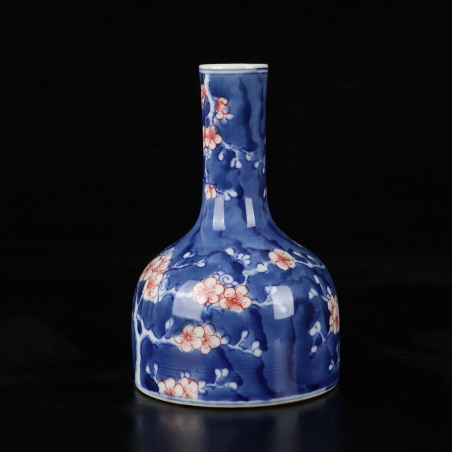 Ceramic blue and white glazed bell jar