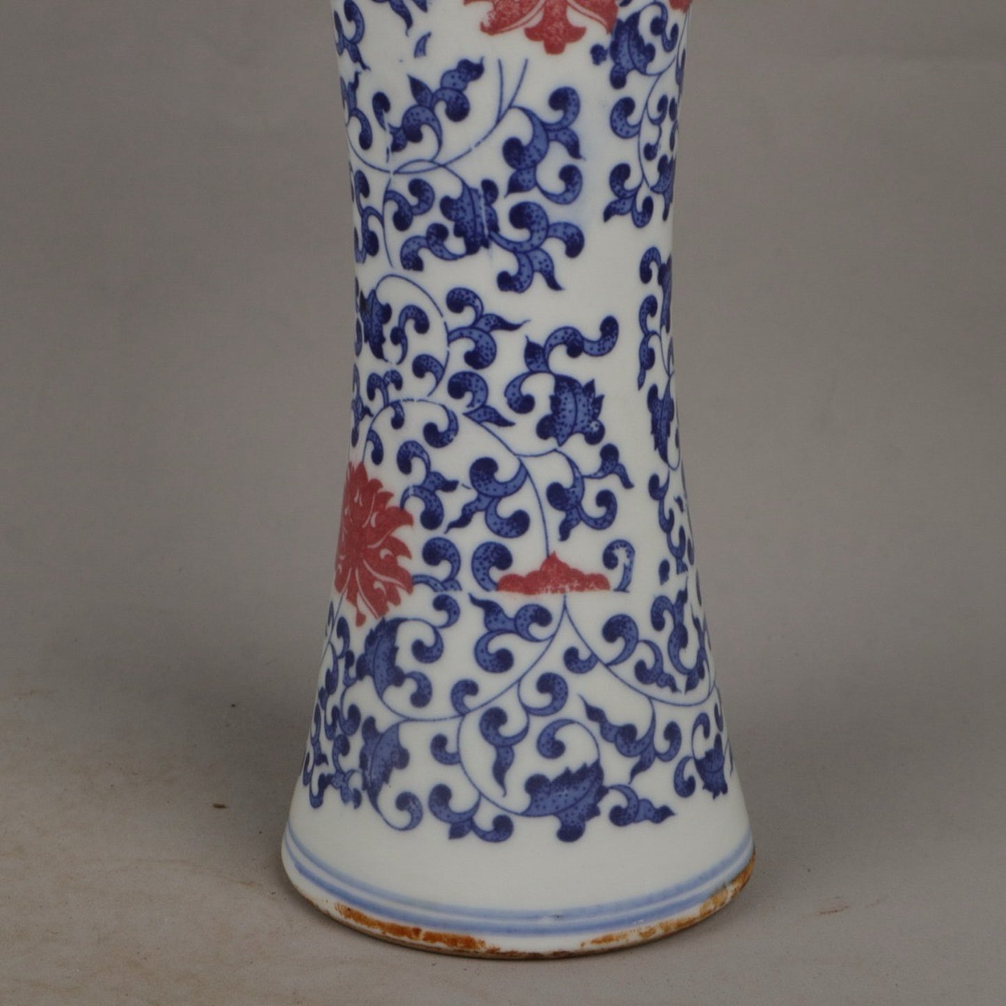 A pair of ceramic blue and white glazed plum blossom vases