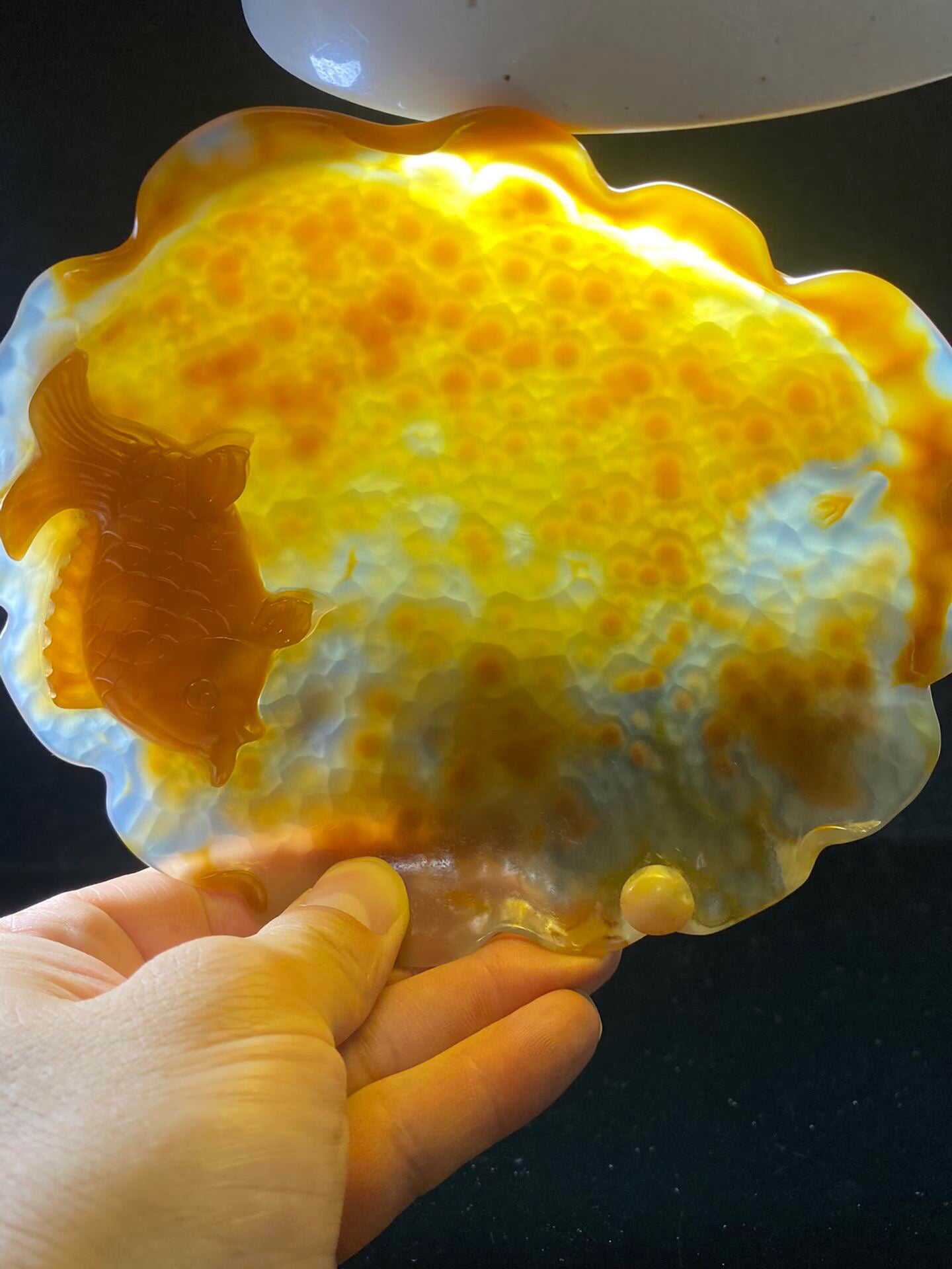 Chinese antique agate washed with water