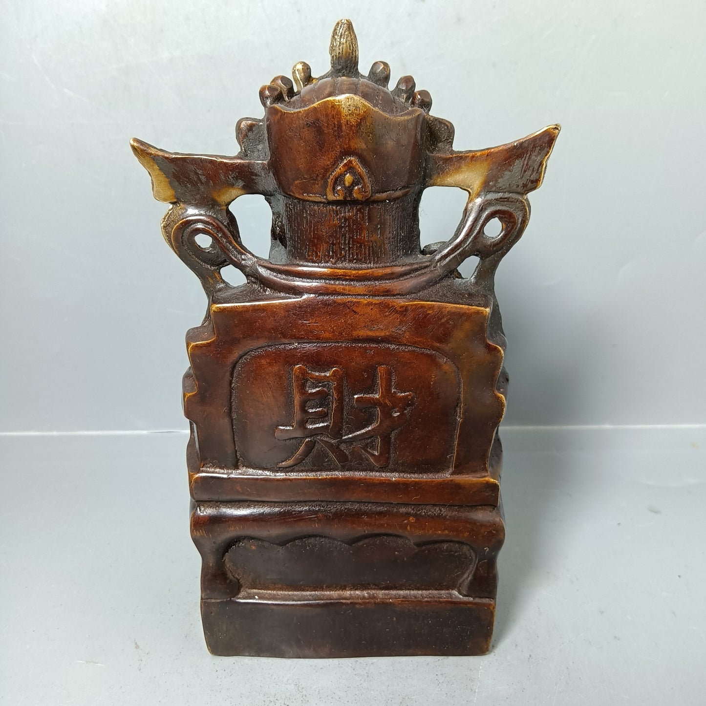 Chinese antique pure copper God of Wealth ornament