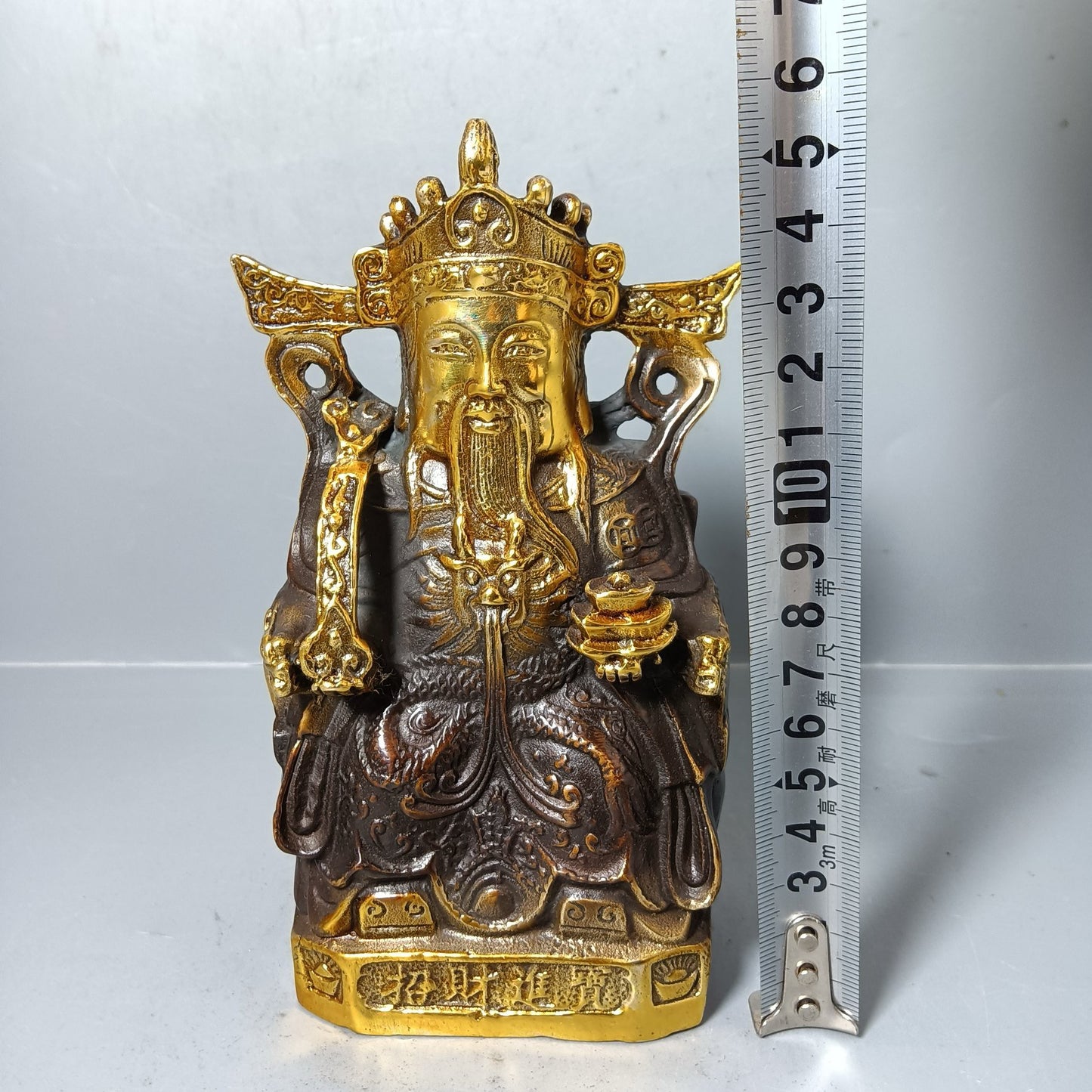 Chinese antique pure copper God of Wealth ornament