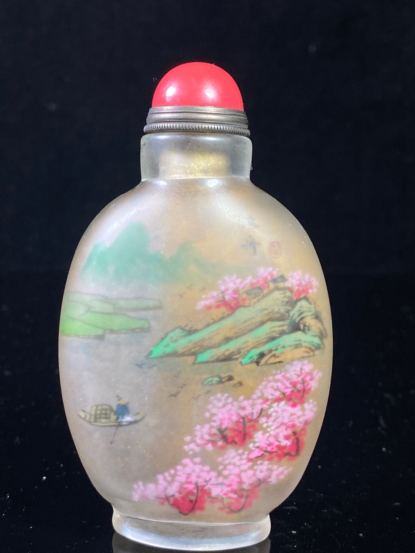 Chinese antique glass inner painted snuff bottle