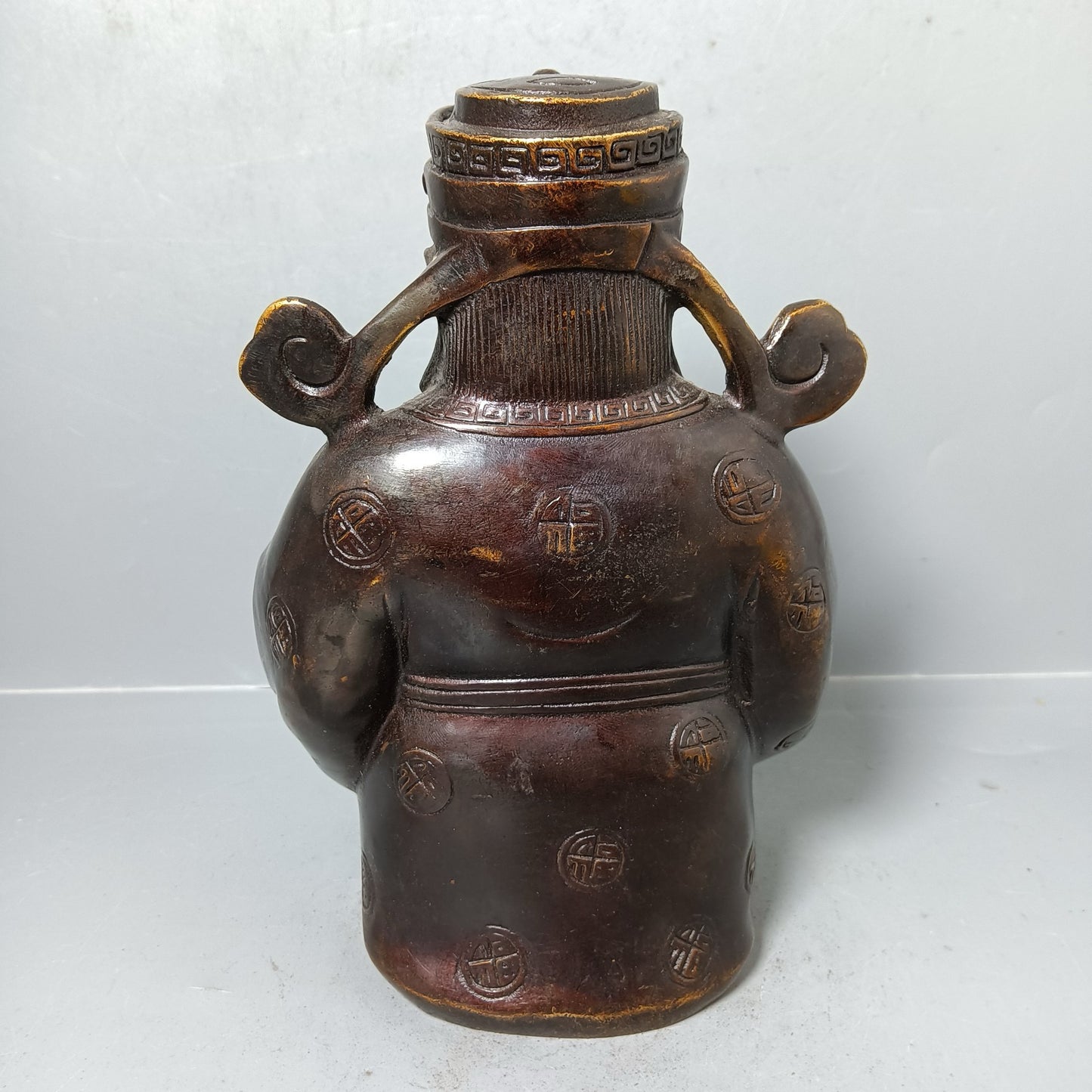 Chinese antique pure copper God of Wealth ornament