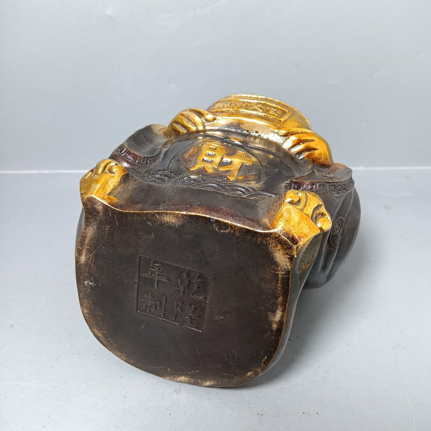 Chinese antique pure copper God of Wealth ornament