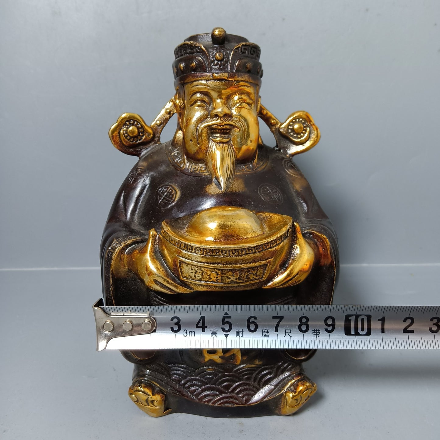 Chinese antique pure copper God of Wealth ornament