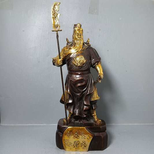 Chinese antique pure copper Guan Gong ornaments
