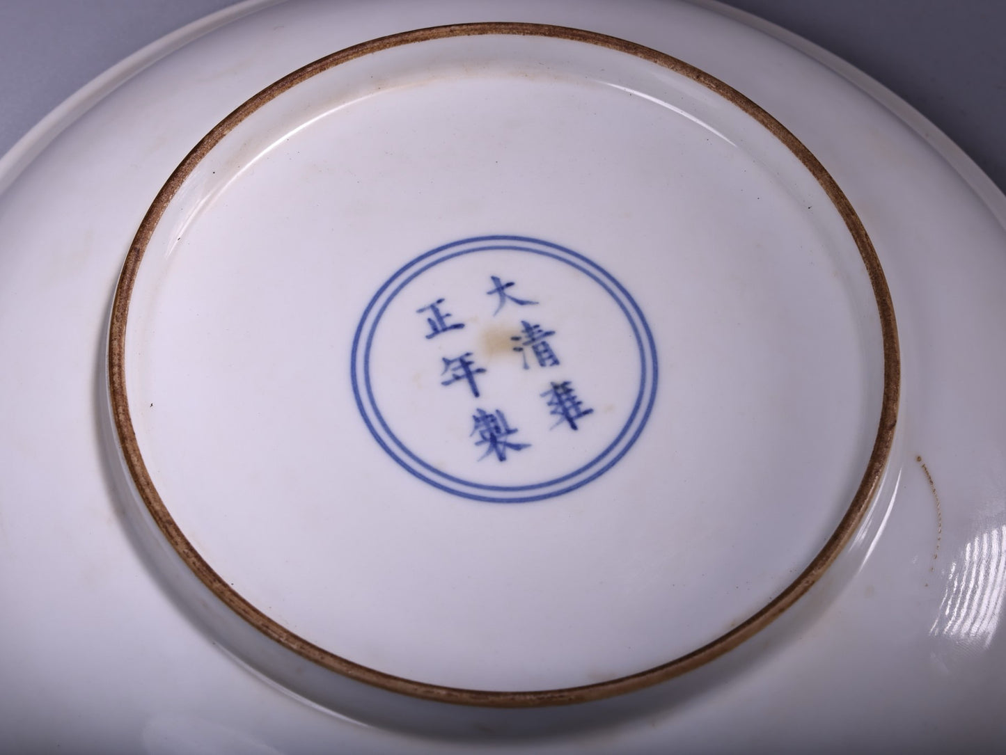 Pure hand-painted enamel powder porcelain plate