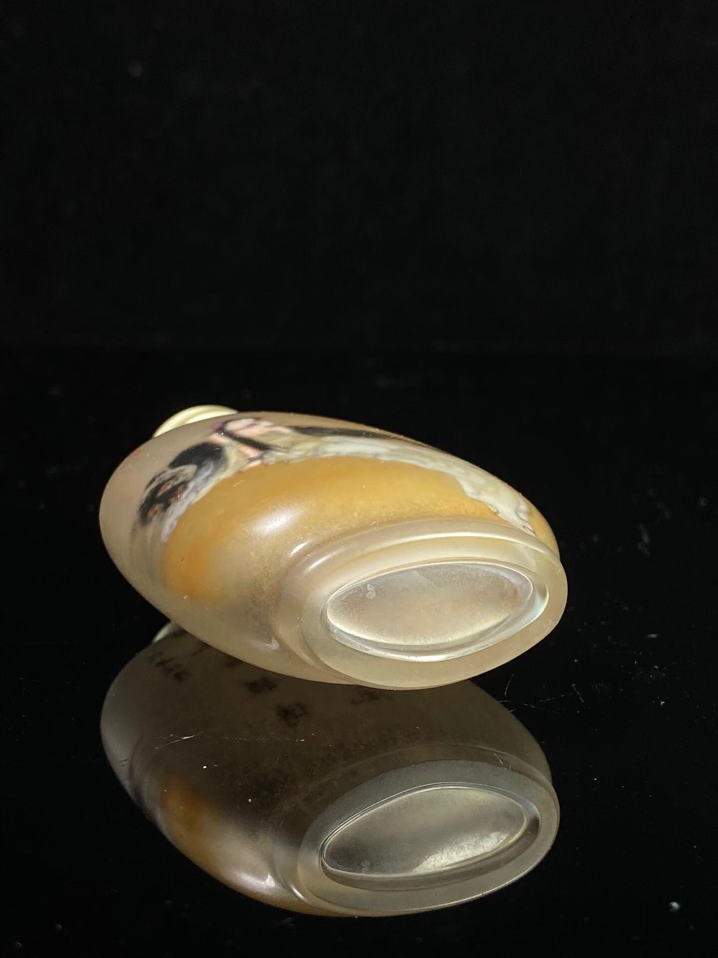 Chinese antique glass painting, mountain ghost painting, snuff bottle
