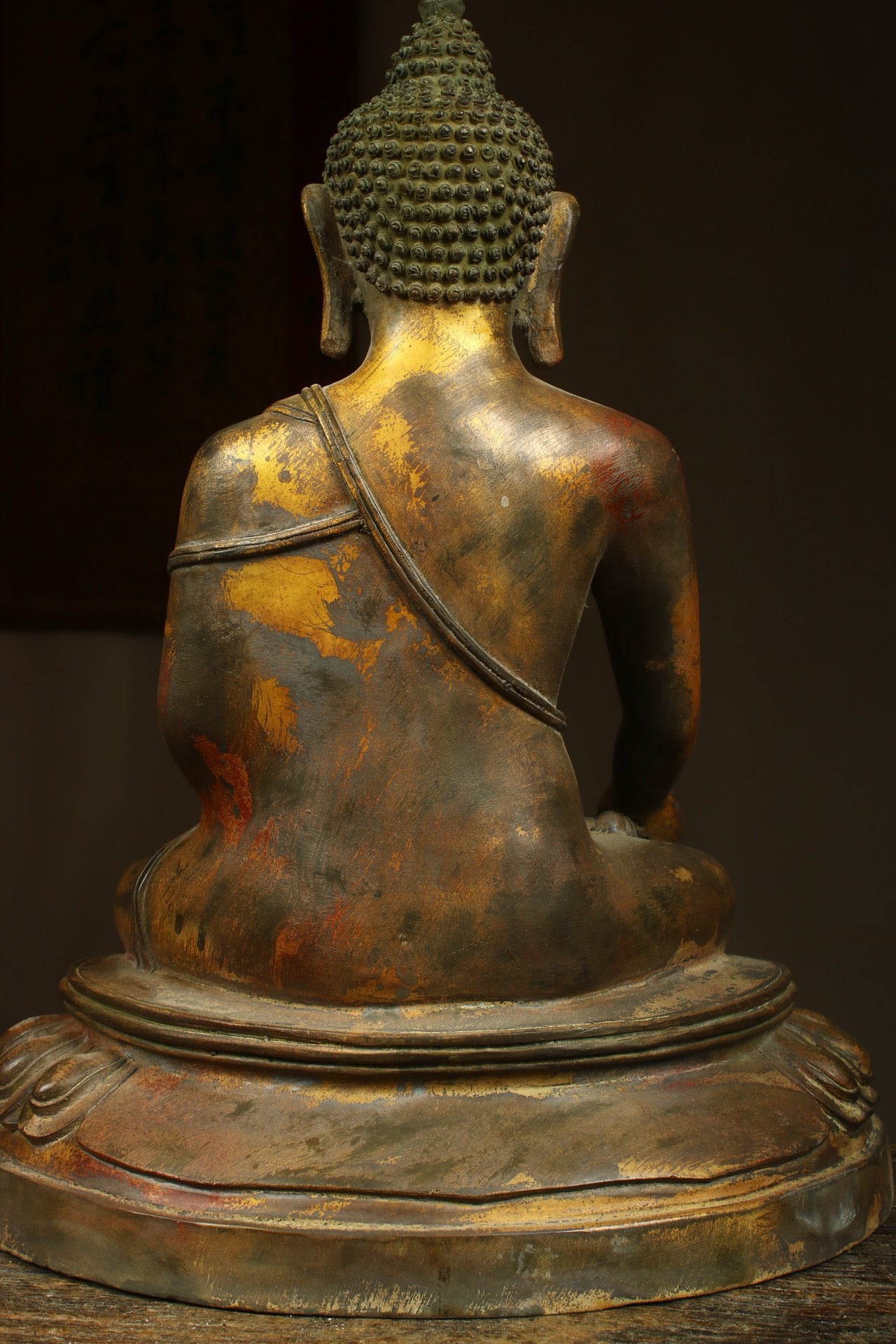 Handcrafted Bronze Gilded Buddha with Medicine Master