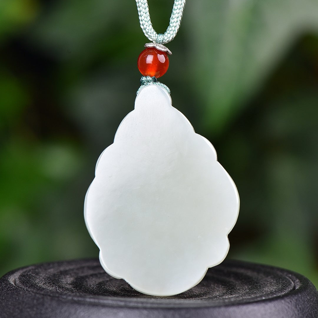 Hotan Jade Prosperity and Auspicious Flower Pendant