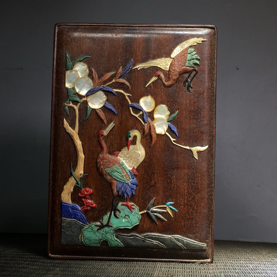 Hua Li Mu Bai Bao inlaid multi treasure box