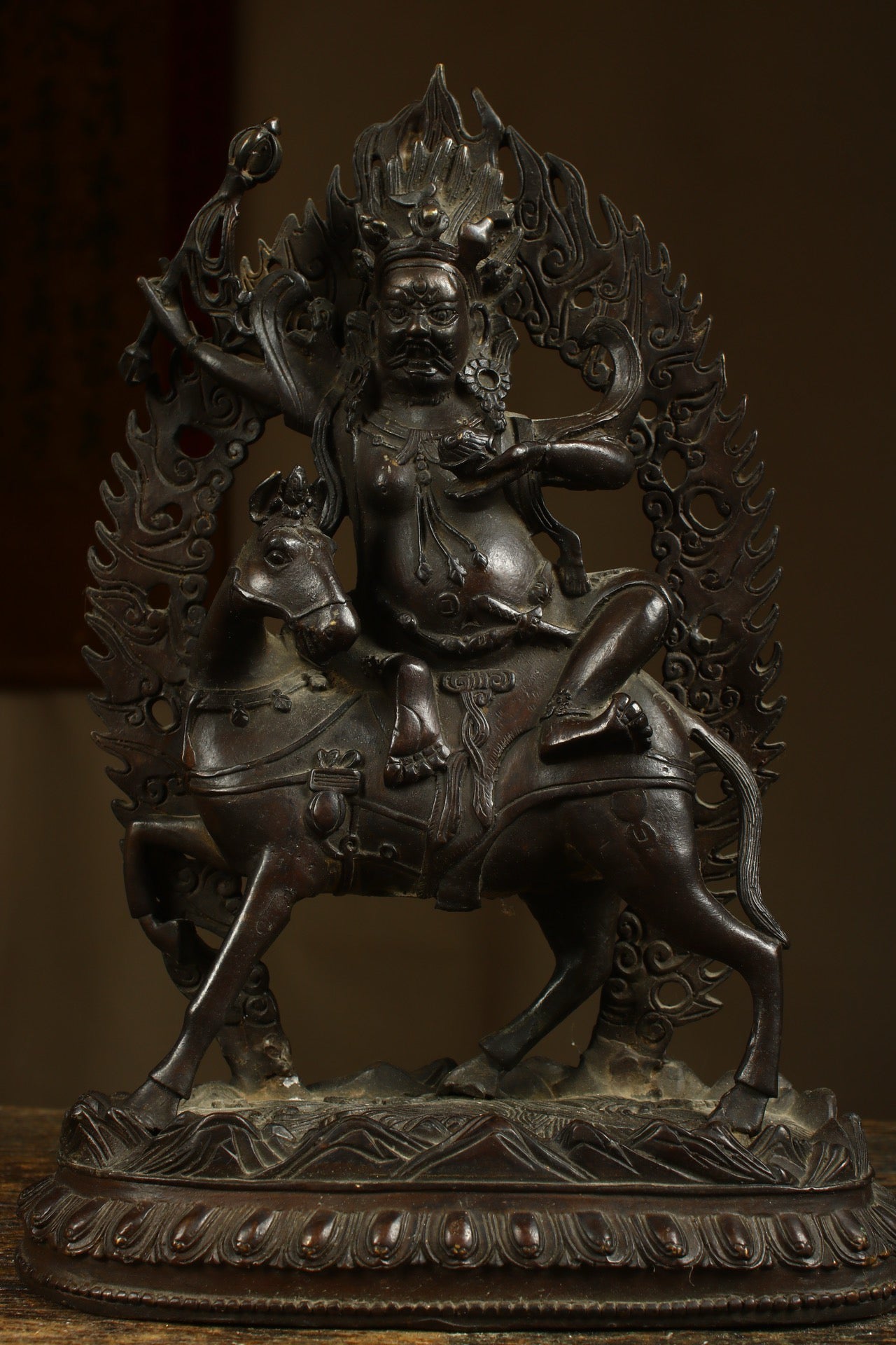 Handmade copper gilded gold statue to create an auspicious Heavenly Mother