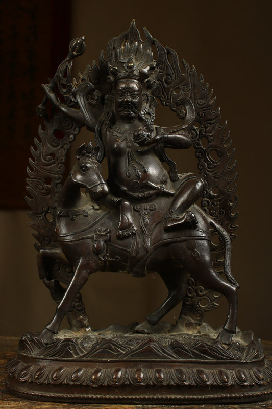 Handmade copper gilded gold statue to create an auspicious Heavenly Mother