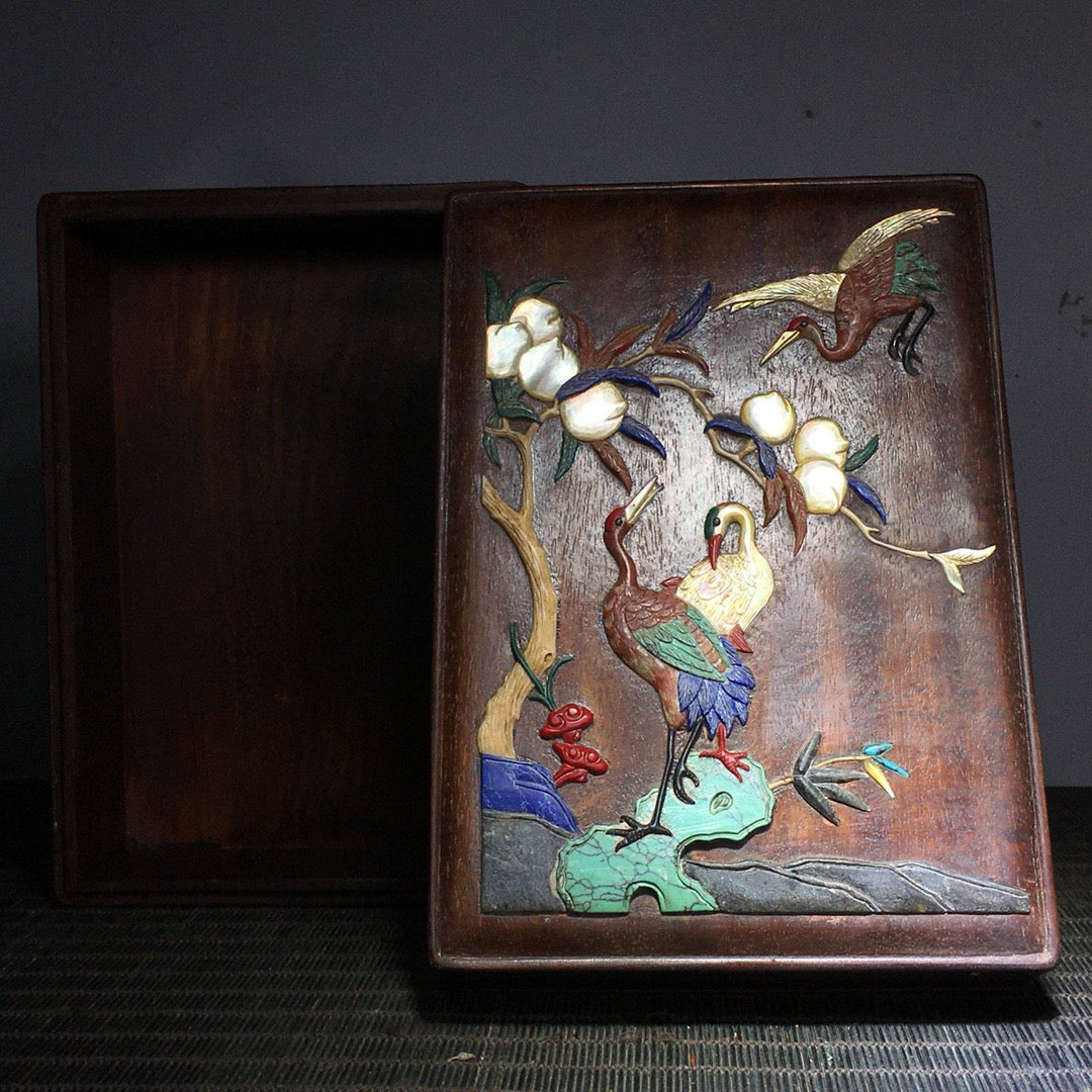 Hua Li Mu Bai Bao inlaid multi treasure box