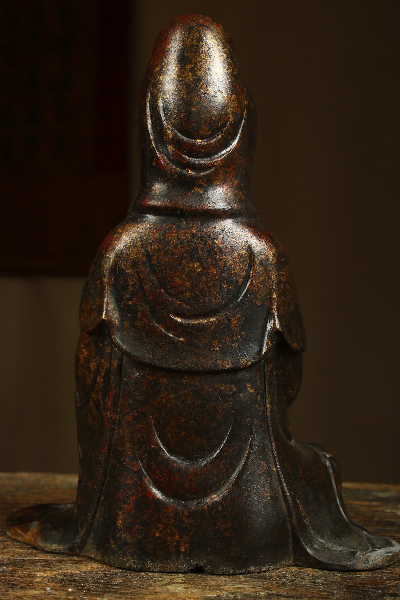 Handcrafted copper gilded Guanyin statue