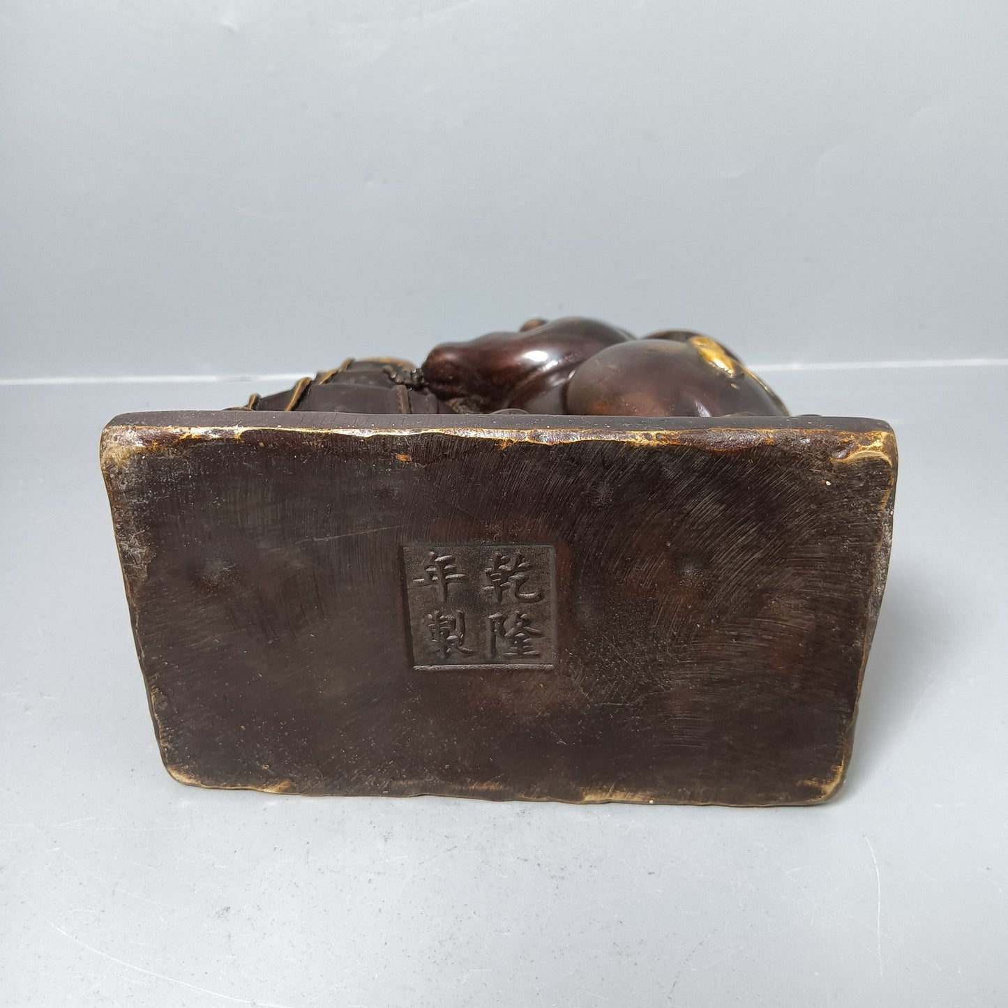 Chinese antique pure copper rabbit ornament for attracting wealth