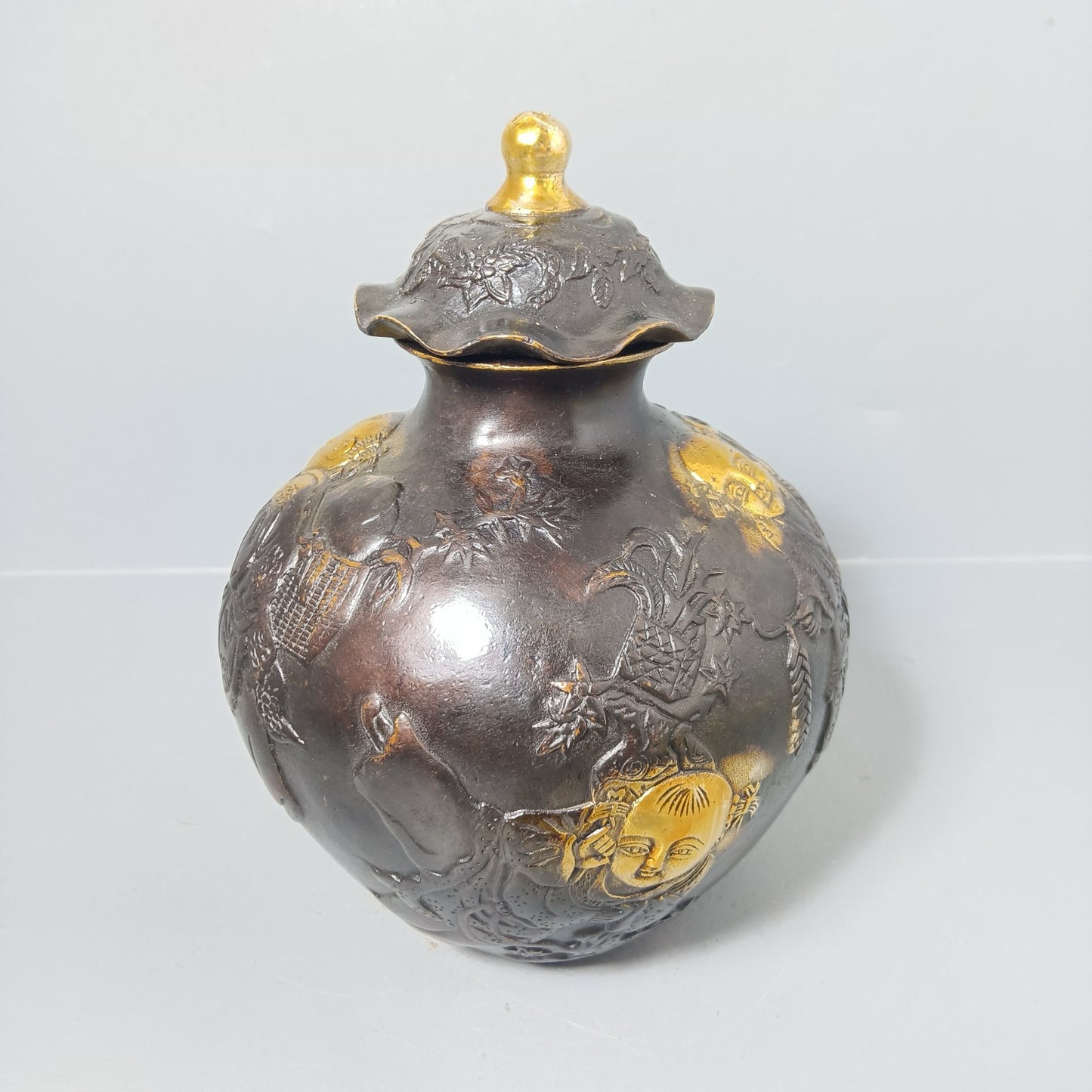 Chinese antique pure copper general ornament