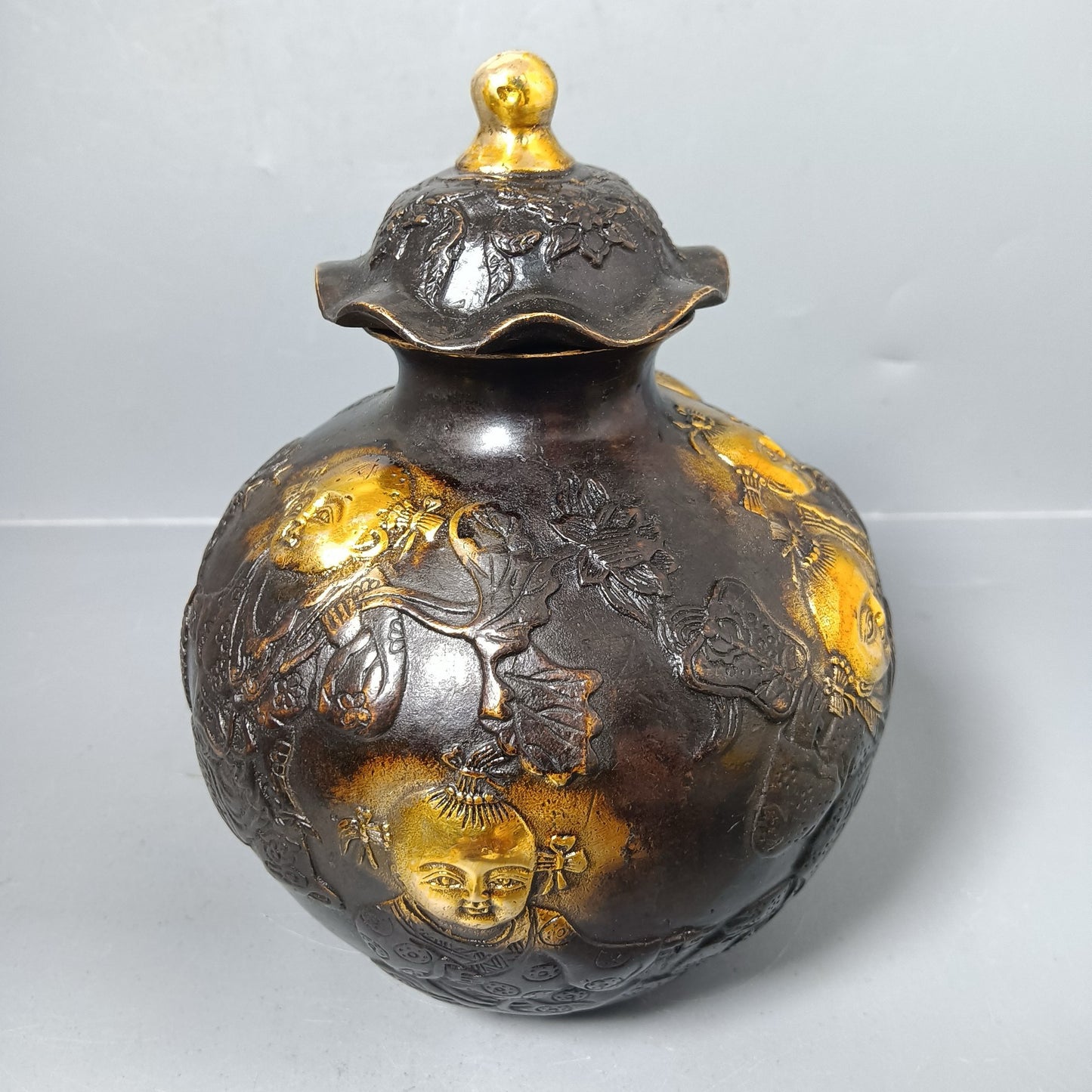 Chinese antique pure copper general ornament