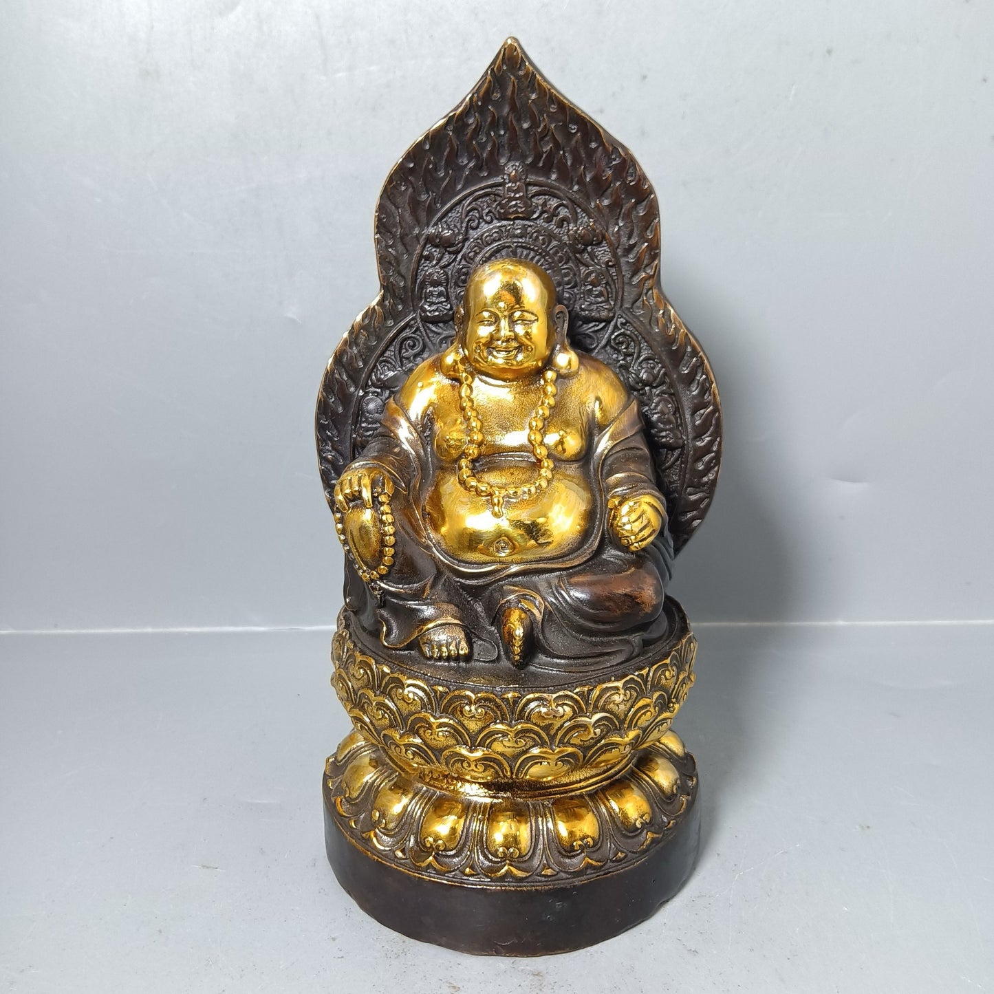 Chinese antique pure copper Maitreya Buddha ornaments