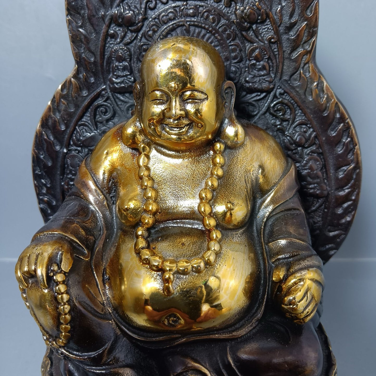 Chinese antique pure copper Maitreya Buddha ornaments