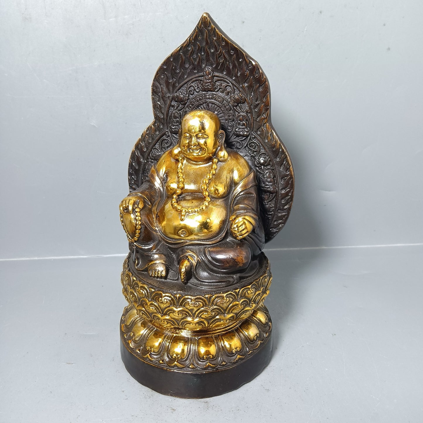 Chinese antique pure copper Maitreya Buddha ornaments