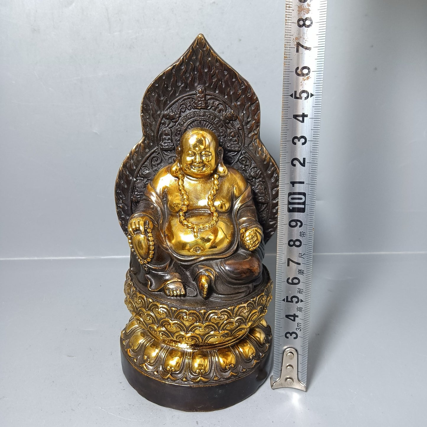 Chinese antique pure copper Maitreya Buddha ornaments
