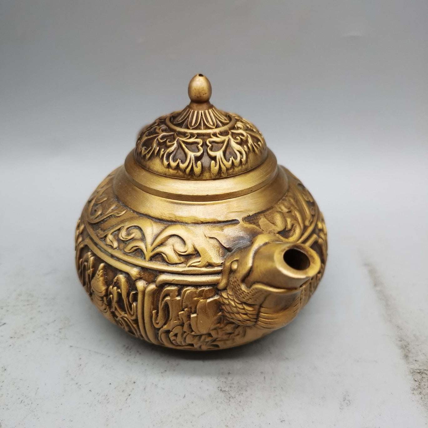 Bronze teapot wine pot handle ornament