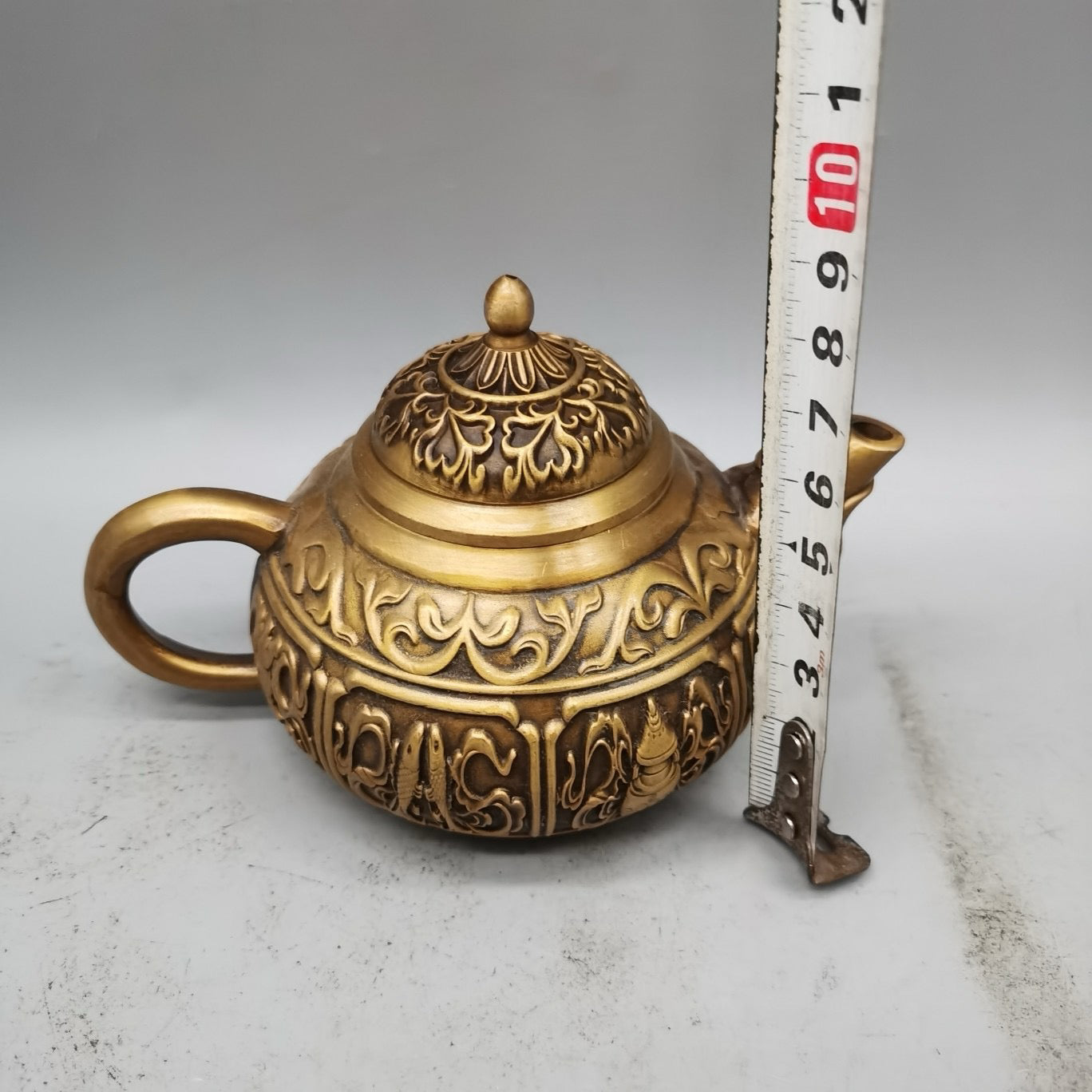 Bronze teapot wine pot handle ornament