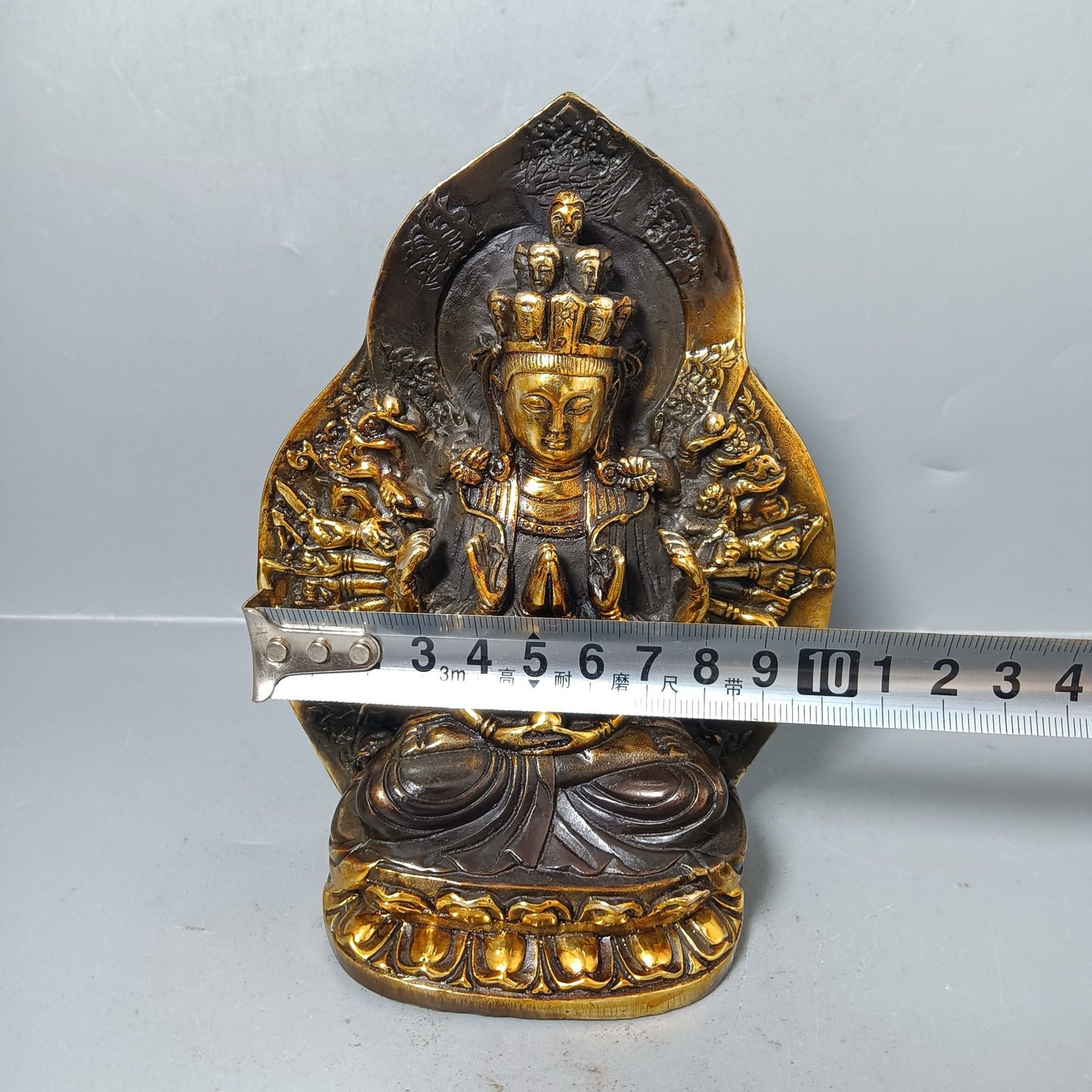 Chinese antique pure copper thousand handed Guanyin ornaments