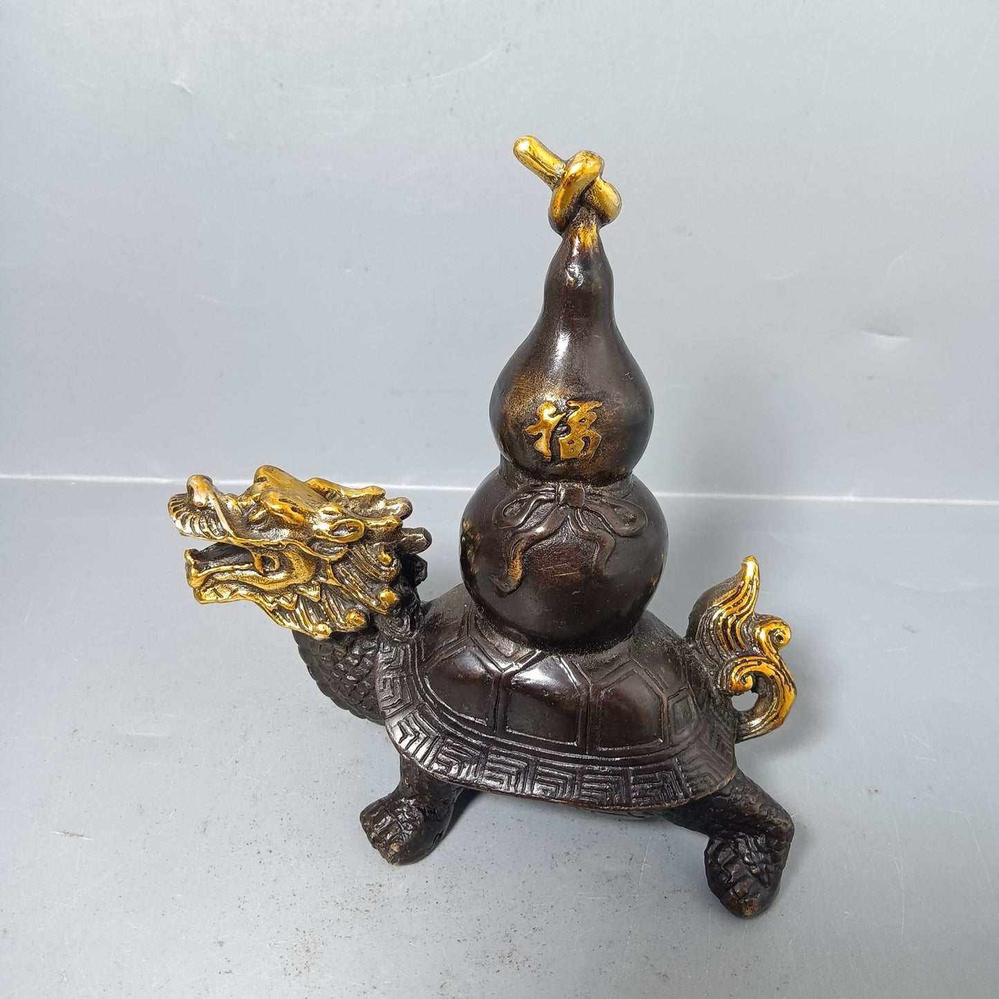 Chinese antique pure copper turtle ornaments