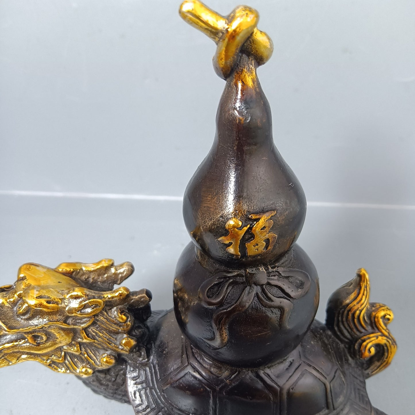 Chinese antique pure copper turtle ornaments