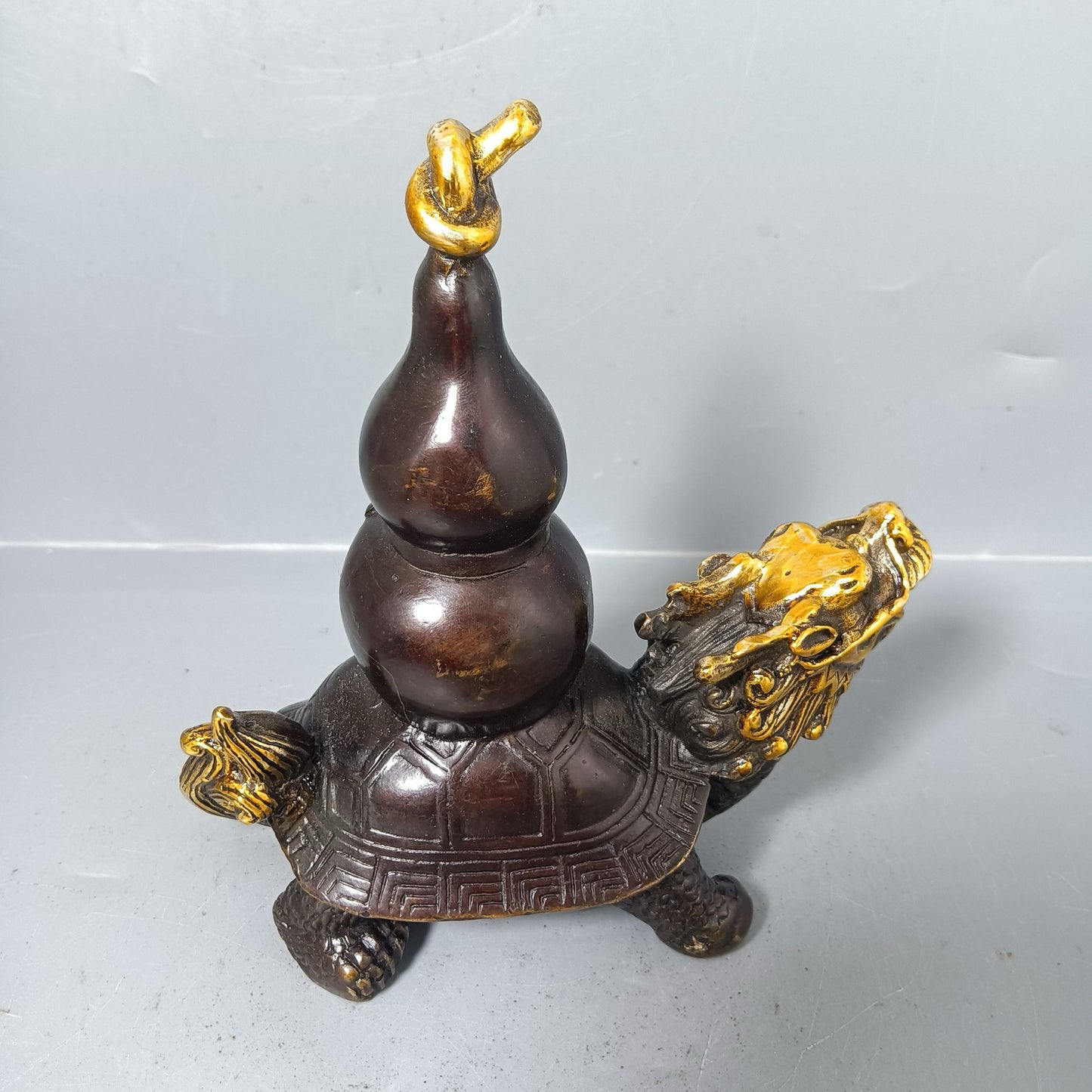 Chinese antique pure copper turtle ornaments