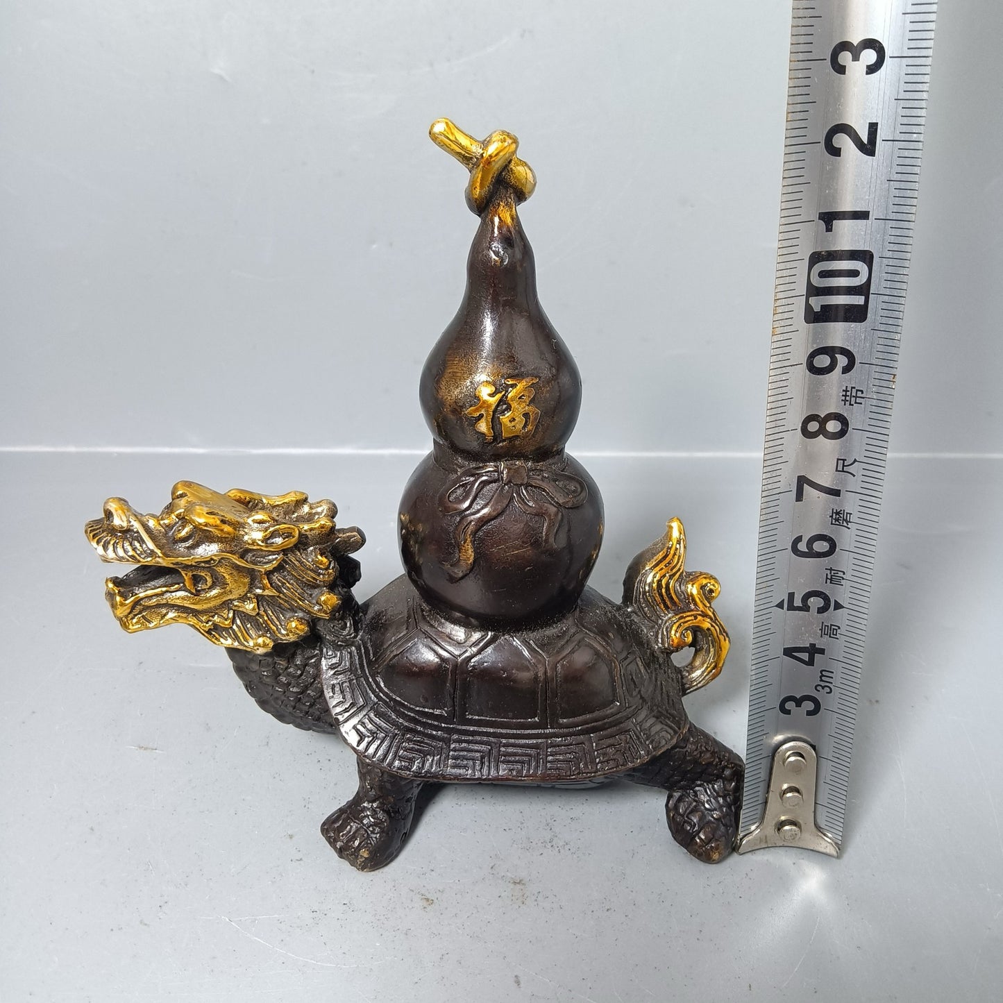 Chinese antique pure copper turtle ornaments