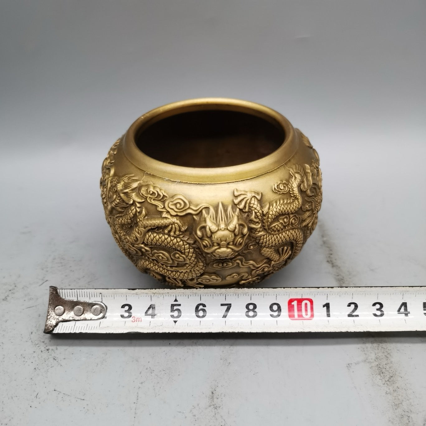 Double Dragon Vase Treasure Bowl Ornament