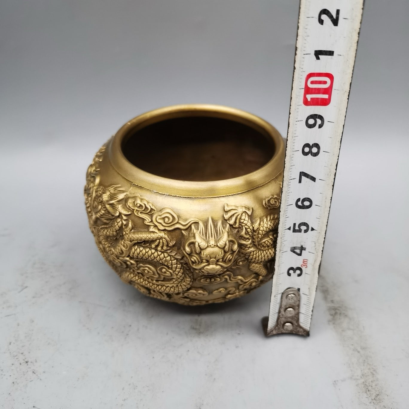 Double Dragon Vase Treasure Bowl Ornament