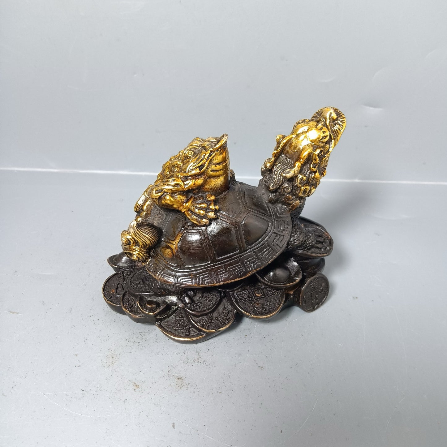 Chinese antique pure copper turtle ornaments