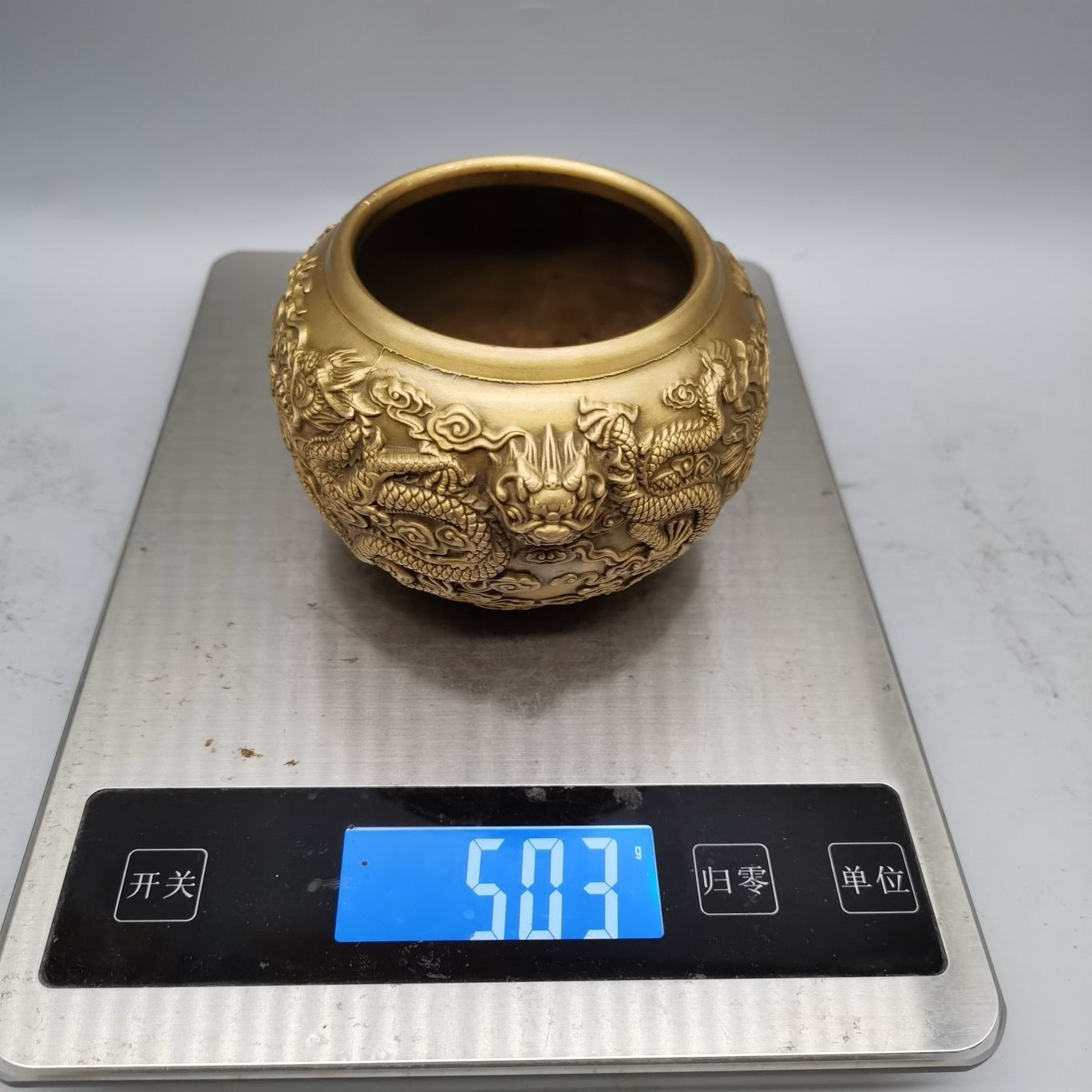 Double Dragon Vase Treasure Bowl Ornament