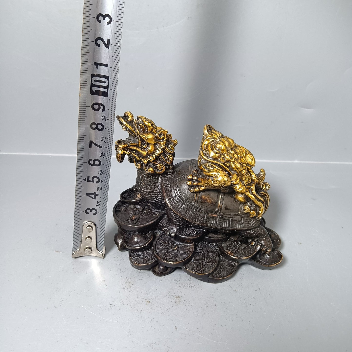 Chinese antique pure copper turtle ornaments