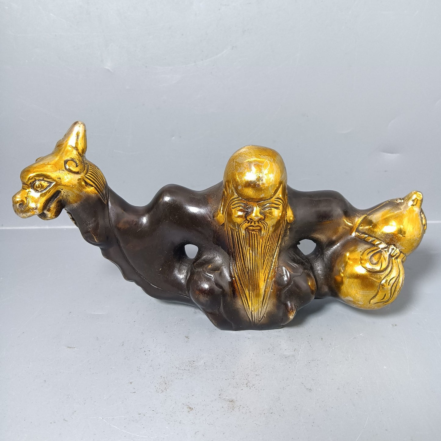 Chinese antique pure copper pen holder ornaments