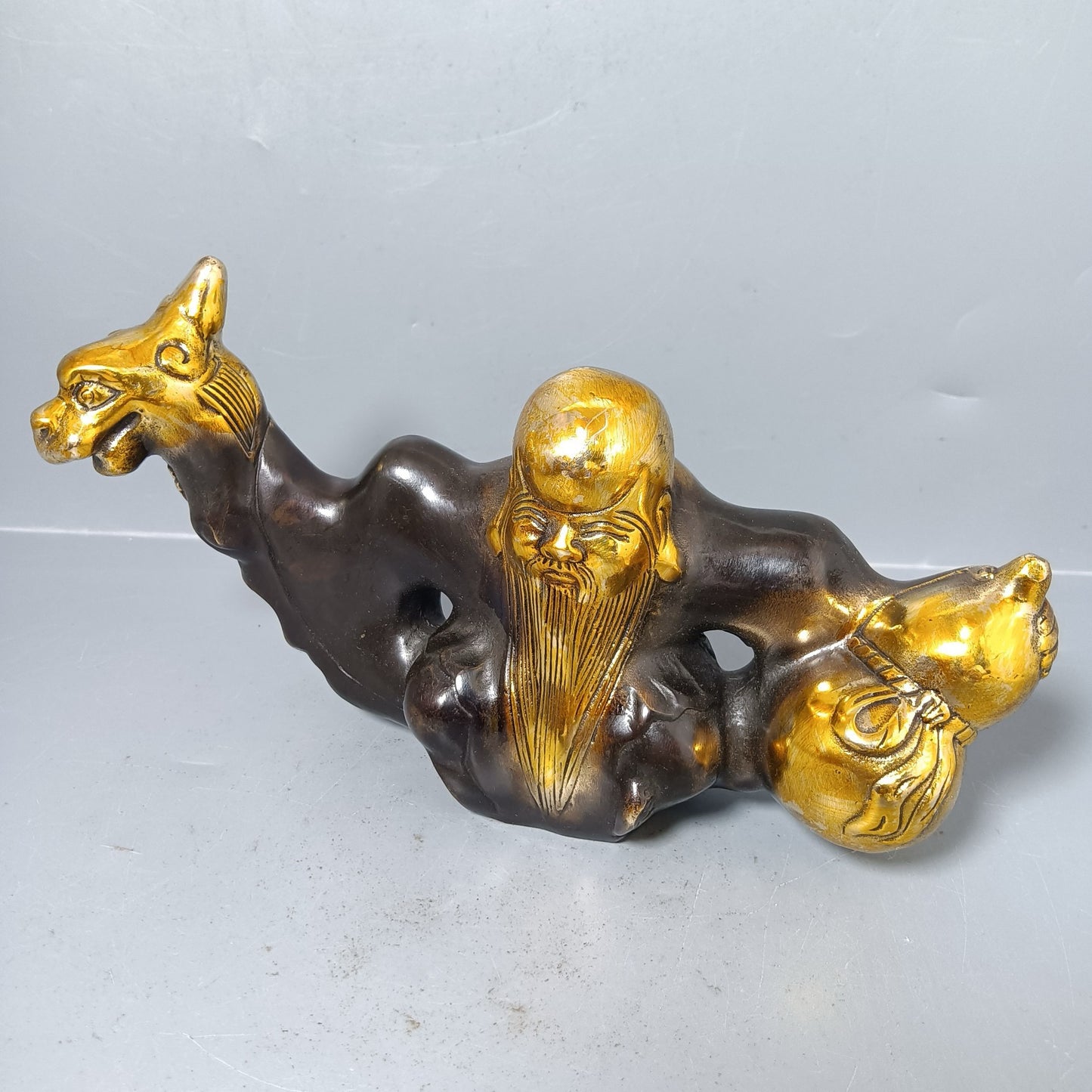 Chinese antique pure copper pen holder ornaments