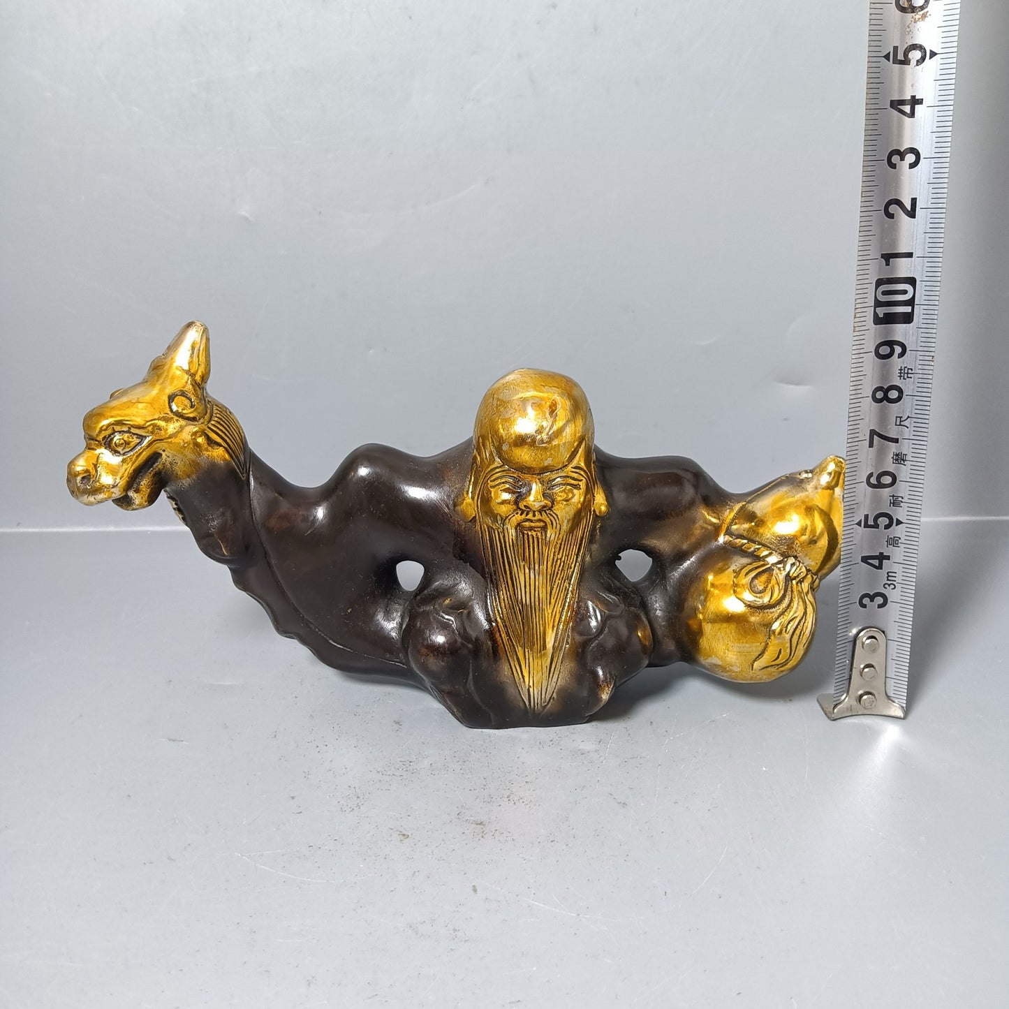 Chinese antique pure copper pen holder ornaments