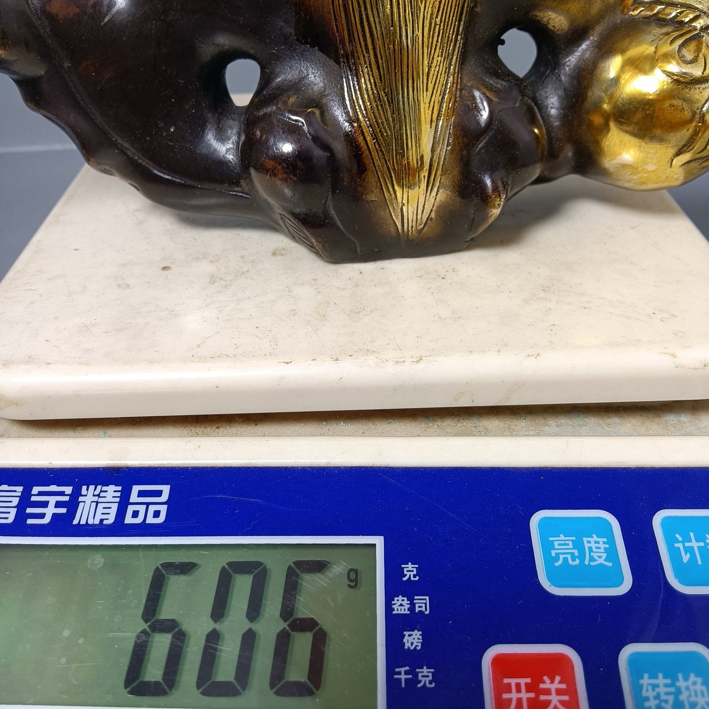 Chinese antique pure copper pen holder ornaments