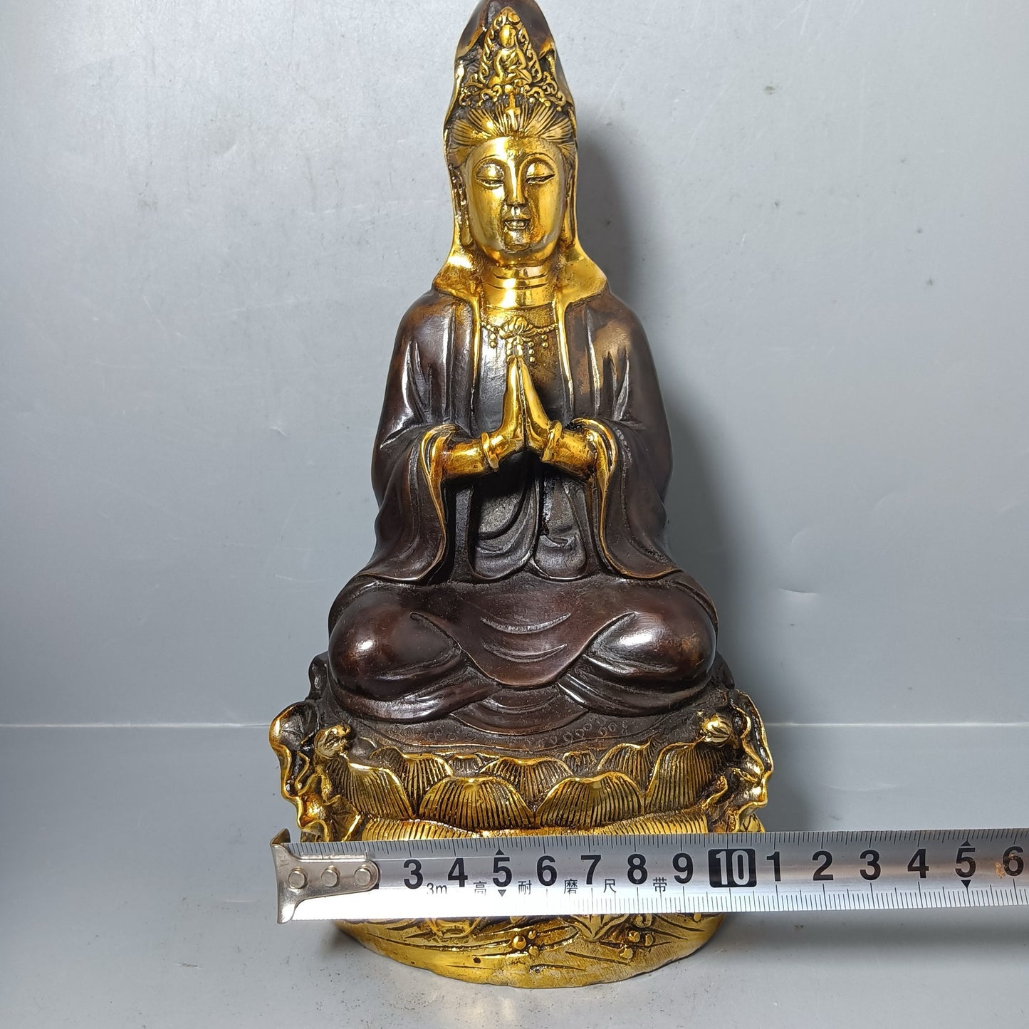 Chinese antique pure copper Guanyin ornaments